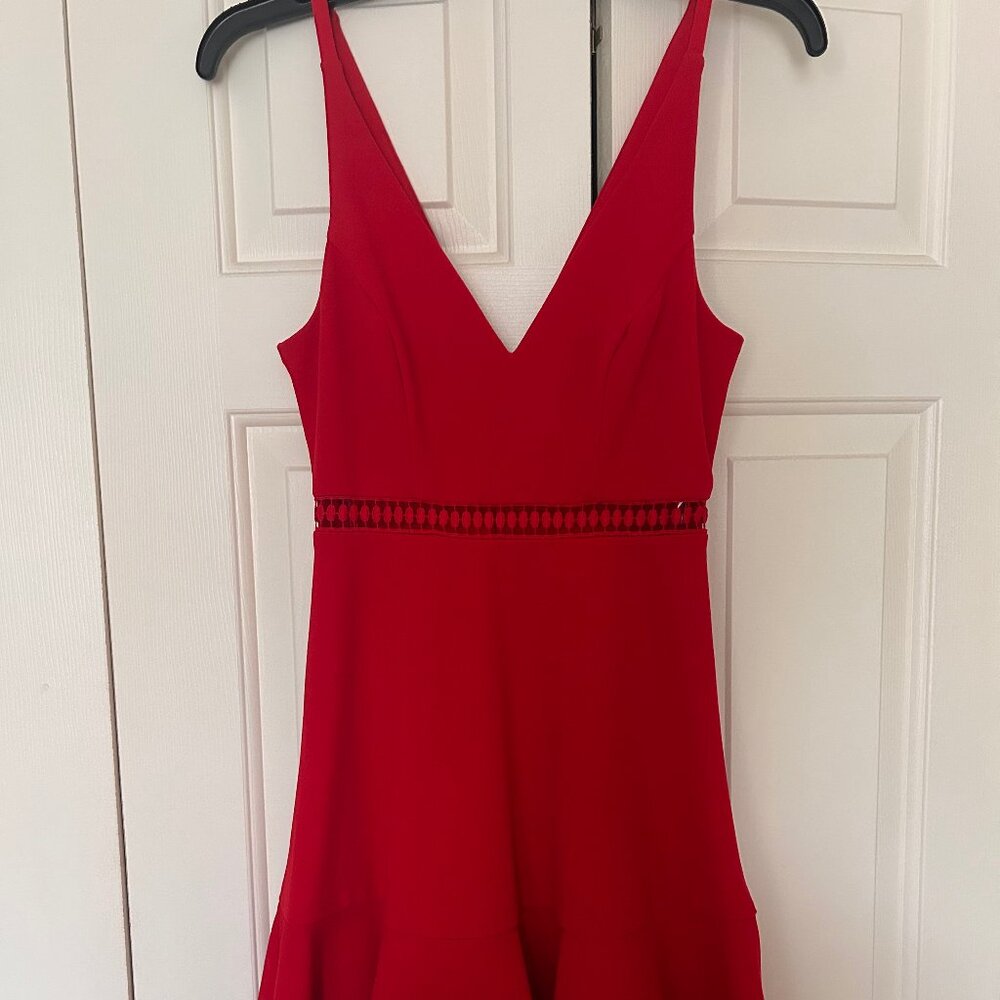 Red skater dress